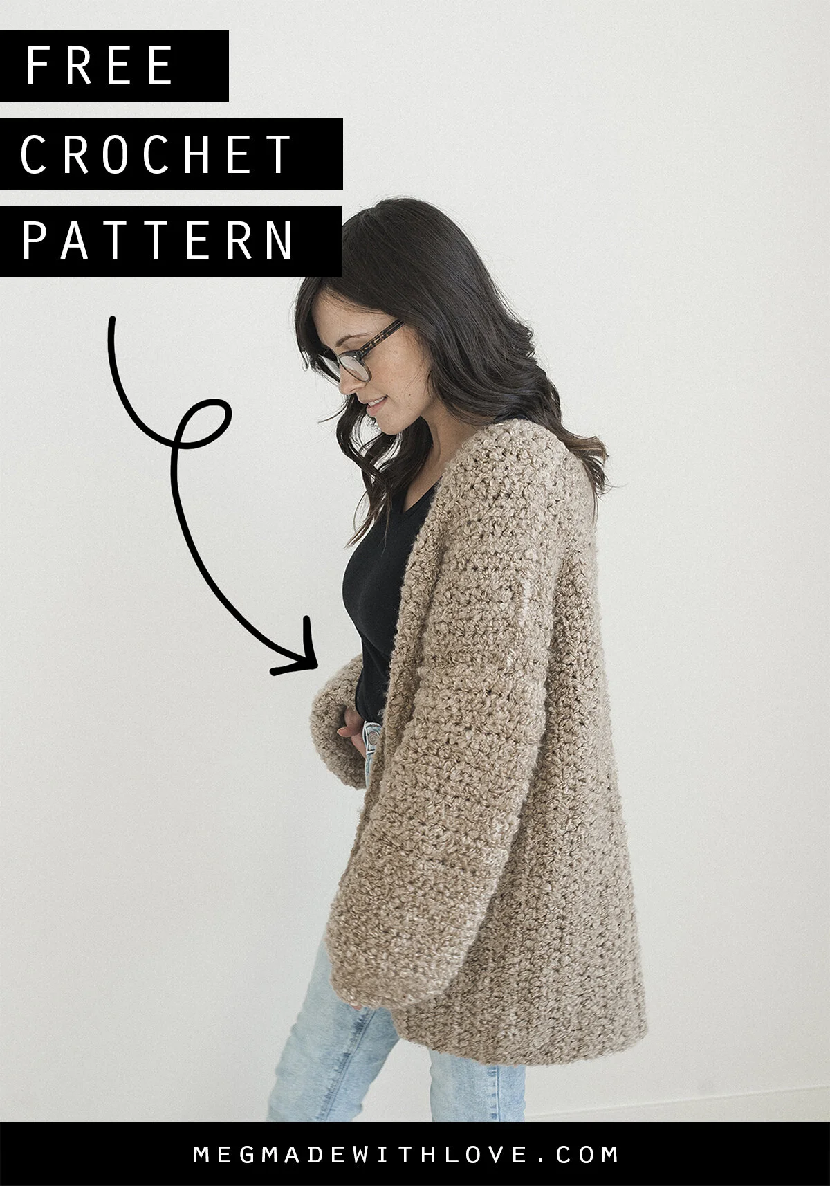 Crochet coatigan shop pattern